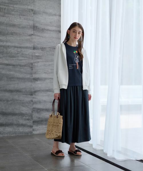 CARA O CRUZ / キャラ・オ・クルス ミニ・ひざ丈スカート | ウエストゴムフレアスカート | 詳細3