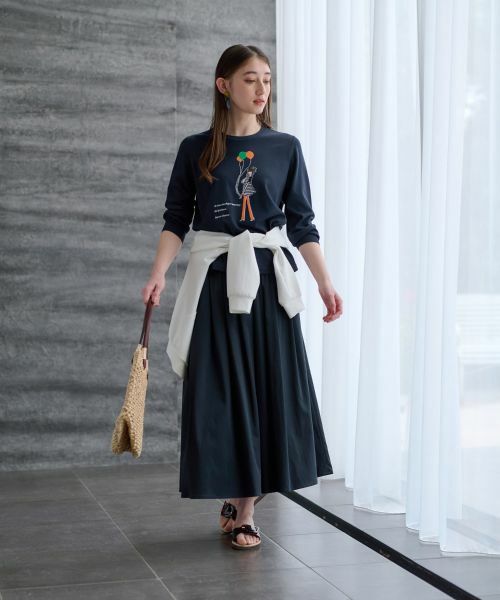 CARA O CRUZ / キャラ・オ・クルス ミニ・ひざ丈スカート | ウエストゴムフレアスカート | 詳細5