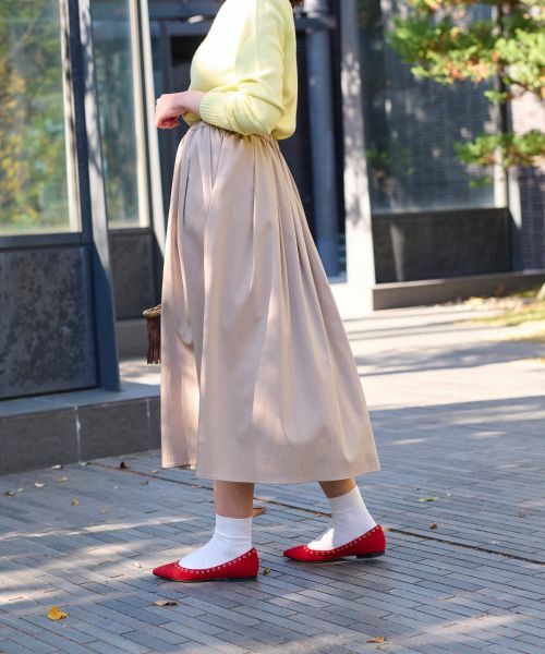 CARA O CRUZ / キャラ・オ・クルス ミニ・ひざ丈スカート | ウエストゴムフレアスカート | 詳細8