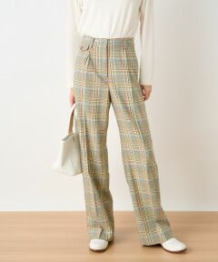 CARA O CRUZ / キャラ・オ・クルス その他パンツ | 後ろウエストゴム のびのびチェックパンツ【LINEA ESSE】