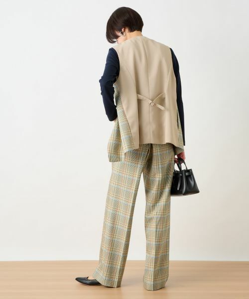 CARA O CRUZ / キャラ・オ・クルス その他パンツ | 後ろウエストゴム のびのびチェックパンツ【LINEA ESSE】 | 詳細14