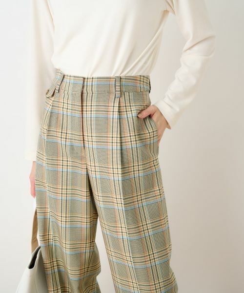 CARA O CRUZ / キャラ・オ・クルス その他パンツ | 後ろウエストゴム のびのびチェックパンツ【LINEA ESSE】 | 詳細16