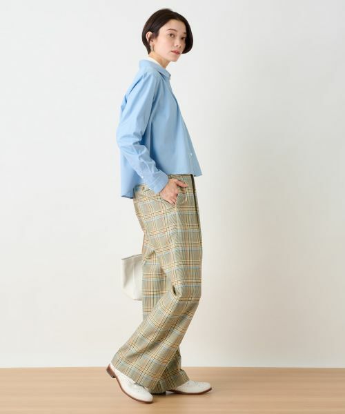 CARA O CRUZ / キャラ・オ・クルス その他パンツ | 後ろウエストゴム のびのびチェックパンツ【LINEA ESSE】 | 詳細6