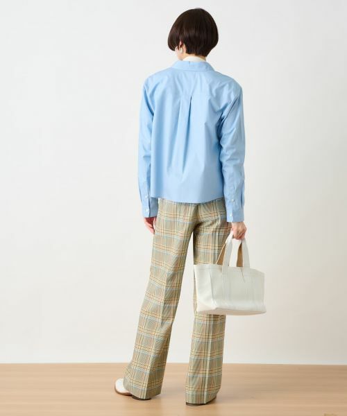 CARA O CRUZ / キャラ・オ・クルス その他パンツ | 後ろウエストゴム のびのびチェックパンツ【LINEA ESSE】 | 詳細7