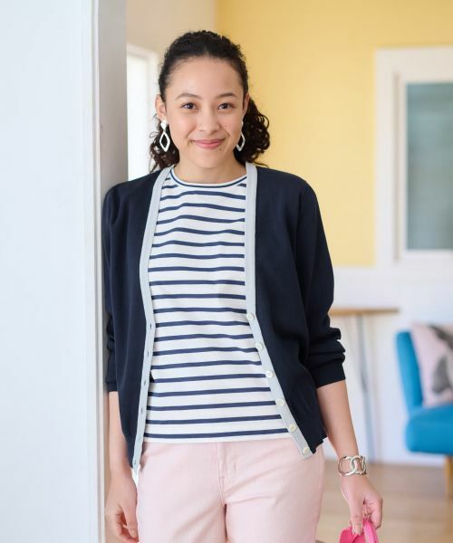 CARA O CRUZ / キャラ・オ・クルス カーディガン・ボレロ | 洗える Vネックカーディガン | 詳細2