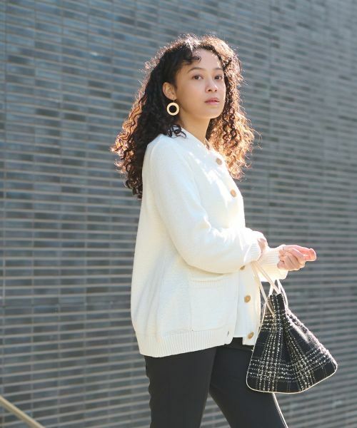 CARA O CRUZ / キャラ・オ・クルス カーディガン・ボレロ | 配色ボタンカーディガン | 詳細15