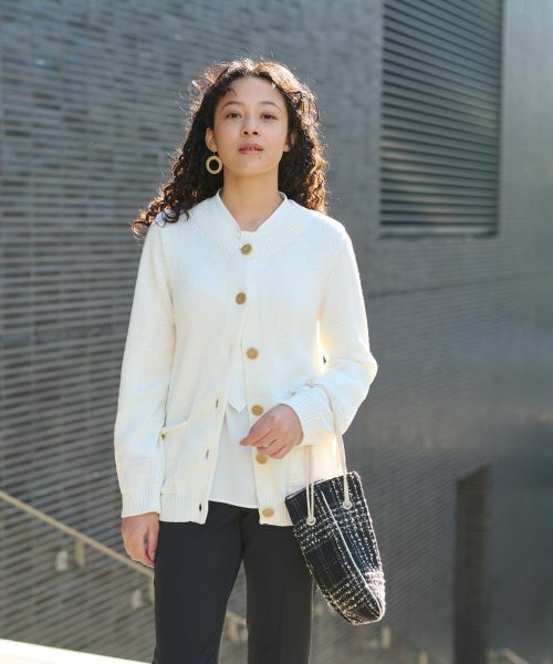 CARA O CRUZ / キャラ・オ・クルス カーディガン・ボレロ | 配色ボタンカーディガン | 詳細16