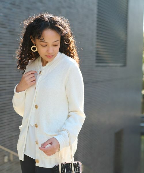 CARA O CRUZ / キャラ・オ・クルス カーディガン・ボレロ | 配色ボタンカーディガン | 詳細17