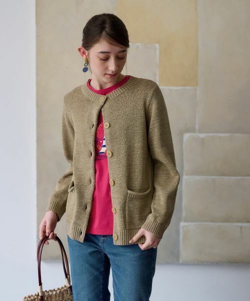 CARA O CRUZ / キャラ・オ・クルス カーディガン・ボレロ | 配色ボタンカーディガン | 詳細2