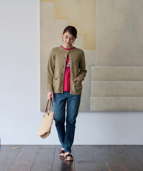 CARA O CRUZ / キャラ・オ・クルス カーディガン・ボレロ | 配色ボタンカーディガン | 詳細5