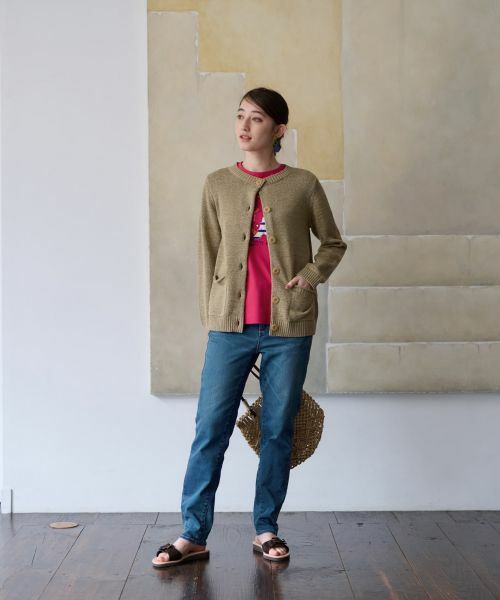 CARA O CRUZ / キャラ・オ・クルス カーディガン・ボレロ | 配色ボタンカーディガン | 詳細7