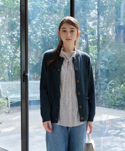 CARA O CRUZ / キャラ・オ・クルス カーディガン・ボレロ | 配色ボタンカーディガン | 詳細8