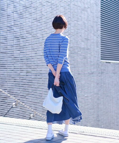 CARA O CRUZ / キャラ・オ・クルス ニット・セーター | 麻混 七分袖ボーダーニット | 詳細25