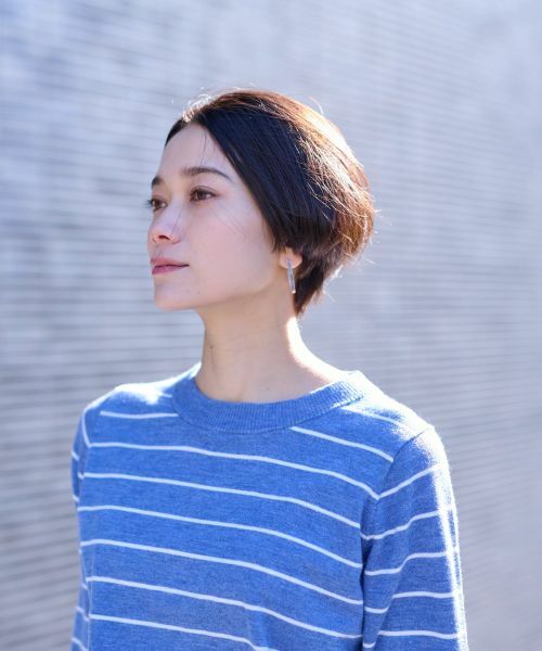 CARA O CRUZ / キャラ・オ・クルス ニット・セーター | 麻混 七分袖ボーダーニット | 詳細26