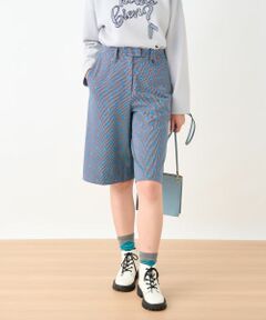 CARA O CRUZ / キャラ・オ・クルス ショート・ハーフ・半端丈パンツ | 洗える 後ろウエストゴム ジャカードハーフパンツ【産地ナブル】【セットアップ対応商品】