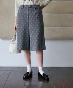 CARA O CRUZ / キャラ・オ・クルス ショート・ハーフ・半端丈パンツ | 洗える 後ろウエストゴム ジャカードハーフパンツ【産地ナブル】【セットアップ対応商品】