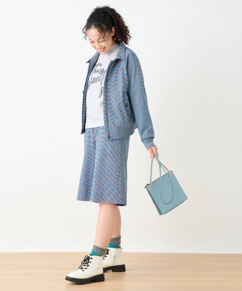 CARA O CRUZ / キャラ・オ・クルス ショート・ハーフ・半端丈パンツ | 洗える 後ろウエストゴム ジャカードハーフパンツ【産地ナブル】【セットアップ対応商品】 | 詳細13