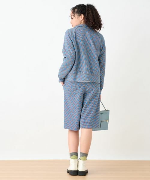 CARA O CRUZ / キャラ・オ・クルス ショート・ハーフ・半端丈パンツ | 洗える 後ろウエストゴム ジャカードハーフパンツ【産地ナブル】【セットアップ対応商品】 | 詳細14