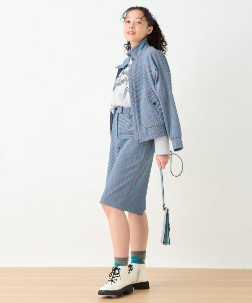 CARA O CRUZ / キャラ・オ・クルス ショート・ハーフ・半端丈パンツ | 洗える 後ろウエストゴム ジャカードハーフパンツ【産地ナブル】【セットアップ対応商品】 | 詳細16