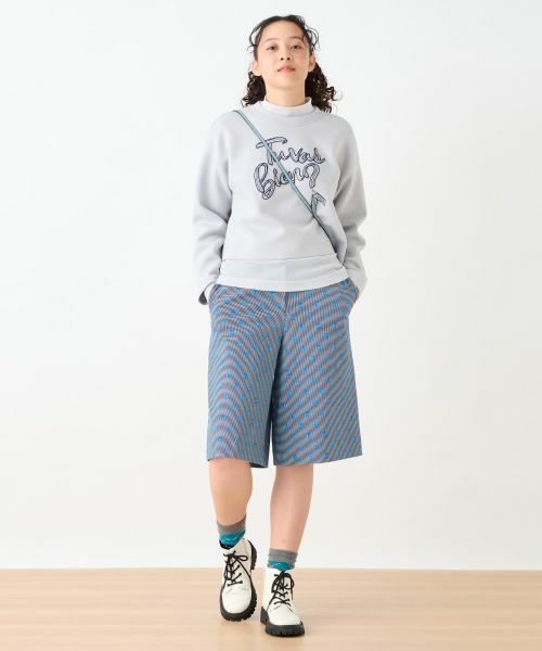 CARA O CRUZ / キャラ・オ・クルス ショート・ハーフ・半端丈パンツ | 洗える 後ろウエストゴム ジャカードハーフパンツ【産地ナブル】【セットアップ対応商品】 | 詳細18