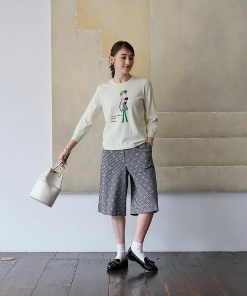 CARA O CRUZ / キャラ・オ・クルス ショート・ハーフ・半端丈パンツ | 洗える 後ろウエストゴム ジャカードハーフパンツ【産地ナブル】【セットアップ対応商品】 | 詳細5