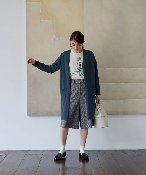 CARA O CRUZ / キャラ・オ・クルス ショート・ハーフ・半端丈パンツ | 洗える 後ろウエストゴム ジャカードハーフパンツ【産地ナブル】【セットアップ対応商品】 | 詳細8