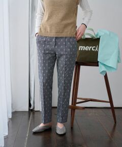 CARA O CRUZ / キャラ・オ・クルス その他パンツ | 洗える 後ろウエストゴム ジャカードパンツ【産地ナブル】