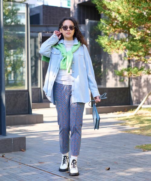 CARA O CRUZ / キャラ・オ・クルス その他パンツ | 洗える 後ろウエストゴム ジャカードパンツ【産地ナブル】 | 詳細12