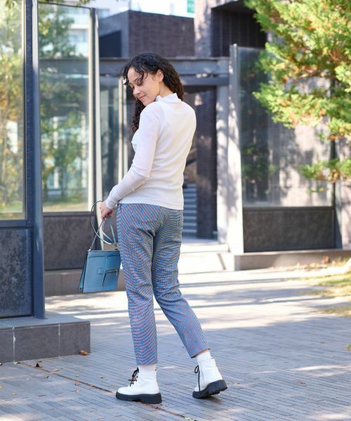 CARA O CRUZ / キャラ・オ・クルス その他パンツ | 洗える 後ろウエストゴム ジャカードパンツ【産地ナブル】 | 詳細16