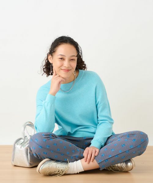 CARA O CRUZ / キャラ・オ・クルス その他パンツ | 洗える 後ろウエストゴム ジャカードパンツ【産地ナブル】 | 詳細18