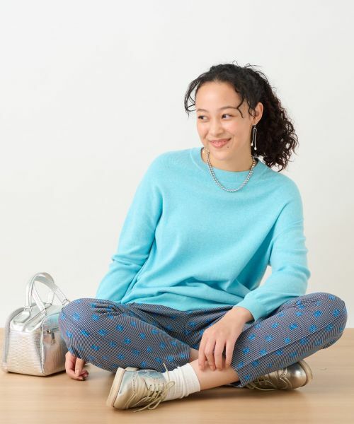 CARA O CRUZ / キャラ・オ・クルス その他パンツ | 洗える 後ろウエストゴム ジャカードパンツ【産地ナブル】 | 詳細19