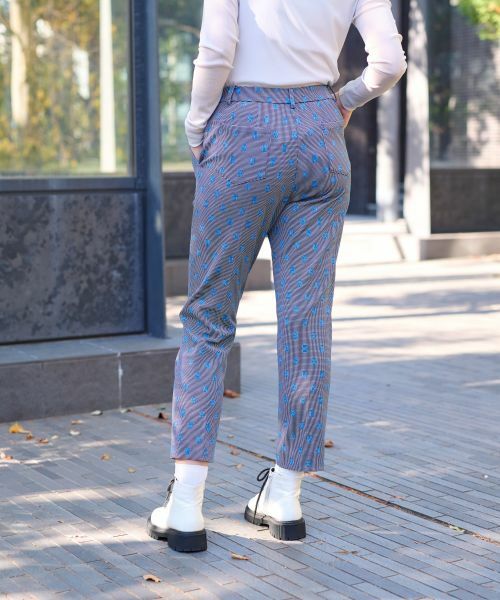 CARA O CRUZ / キャラ・オ・クルス その他パンツ | 洗える 後ろウエストゴム ジャカードパンツ【産地ナブル】 | 詳細2