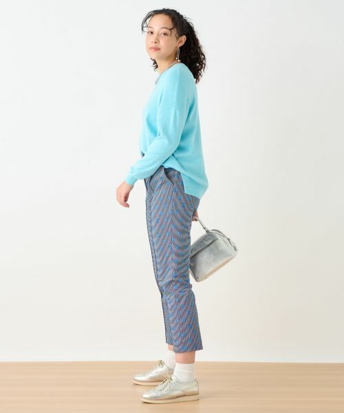 CARA O CRUZ / キャラ・オ・クルス その他パンツ | 洗える 後ろウエストゴム ジャカードパンツ【産地ナブル】 | 詳細22