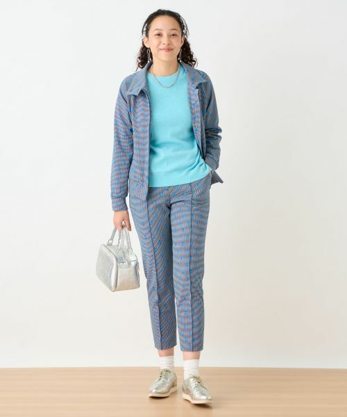 CARA O CRUZ / キャラ・オ・クルス その他パンツ | 洗える 後ろウエストゴム ジャカードパンツ【産地ナブル】 | 詳細24