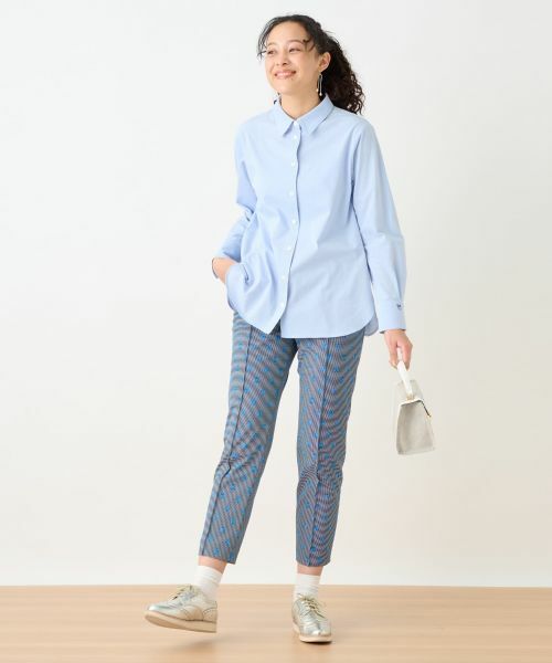 CARA O CRUZ / キャラ・オ・クルス その他パンツ | 洗える 後ろウエストゴム ジャカードパンツ【産地ナブル】 | 詳細26