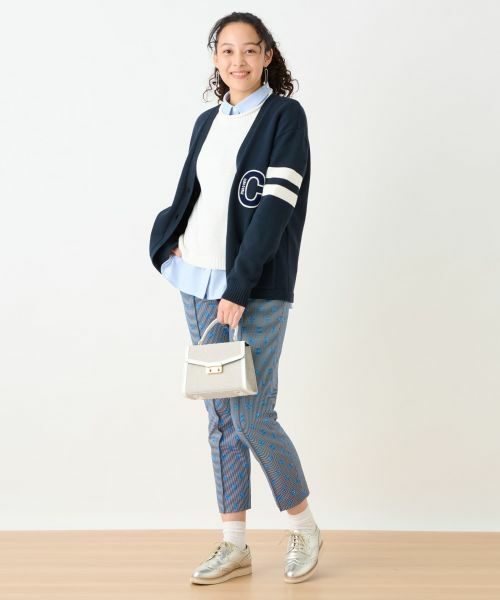 CARA O CRUZ / キャラ・オ・クルス その他パンツ | 洗える 後ろウエストゴム ジャカードパンツ【産地ナブル】 | 詳細27