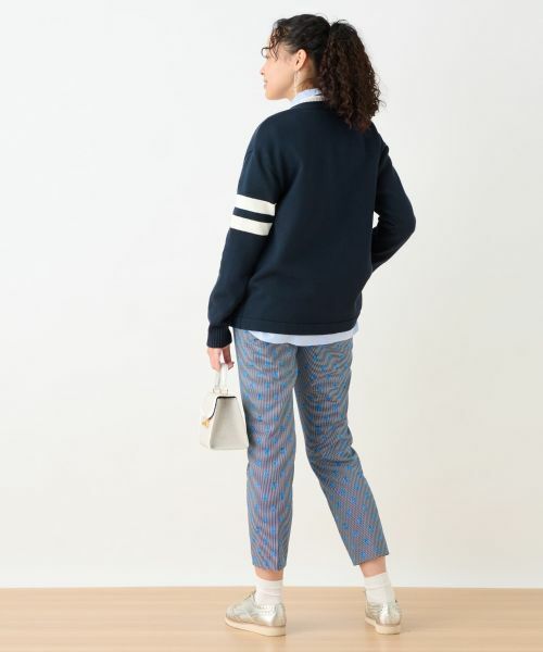 CARA O CRUZ / キャラ・オ・クルス その他パンツ | 洗える 後ろウエストゴム ジャカードパンツ【産地ナブル】 | 詳細28