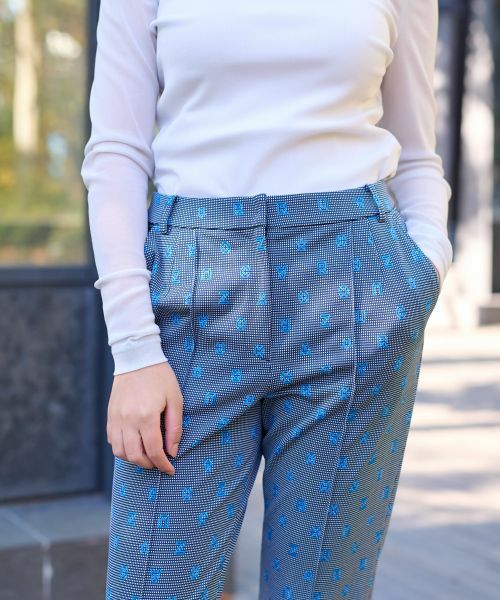 CARA O CRUZ / キャラ・オ・クルス その他パンツ | 洗える 後ろウエストゴム ジャカードパンツ【産地ナブル】 | 詳細29