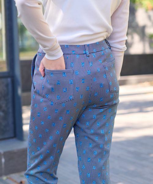 CARA O CRUZ / キャラ・オ・クルス その他パンツ | 洗える 後ろウエストゴム ジャカードパンツ【産地ナブル】 | 詳細30