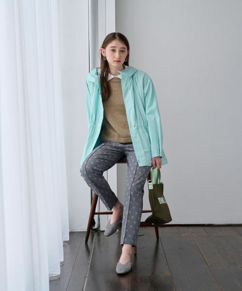 CARA O CRUZ / キャラ・オ・クルス その他パンツ | 洗える 後ろウエストゴム ジャカードパンツ【産地ナブル】 | 詳細5