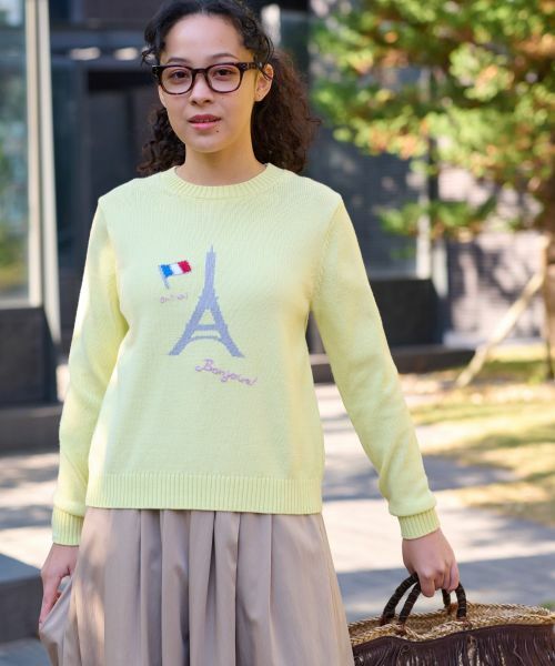 CARA O CRUZ / キャラ・オ・クルス ニット・セーター | 洗える エッフェル塔ニット | 詳細7