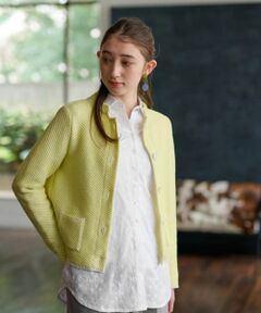 CARA O CRUZ / キャラ・オ・クルス カーディガン・ボレロ | ツイードライクなニットジャケット【お呼ばれ服】