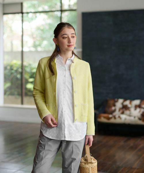 CARA O CRUZ / キャラ・オ・クルス カーディガン・ボレロ | ツイードライクなニットジャケット【お呼ばれ服】 | 詳細1