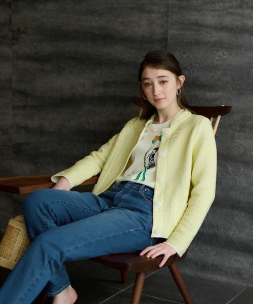 CARA O CRUZ / キャラ・オ・クルス カーディガン・ボレロ | ツイードライクなニットジャケット【お呼ばれ服】 | 詳細11