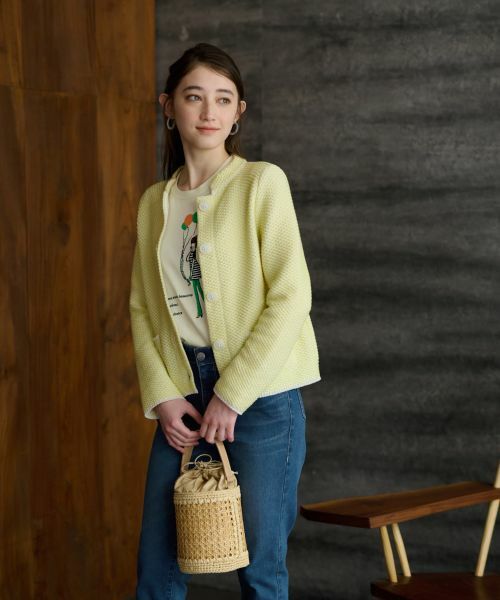 CARA O CRUZ / キャラ・オ・クルス カーディガン・ボレロ | ツイードライクなニットジャケット【お呼ばれ服】 | 詳細12