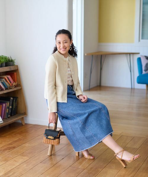 CARA O CRUZ / キャラ・オ・クルス カーディガン・ボレロ | ツイードライクなニットジャケット【お呼ばれ服】 | 詳細19