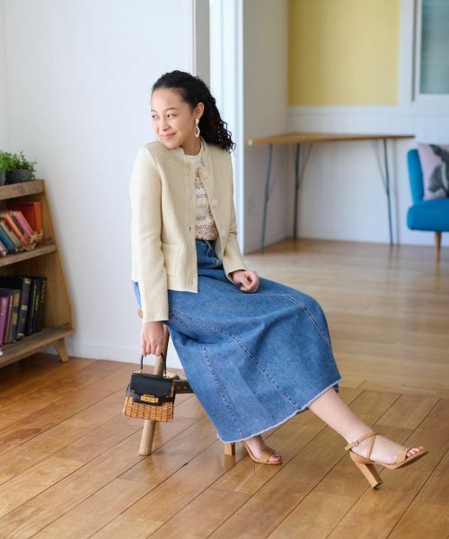 CARA O CRUZ / キャラ・オ・クルス カーディガン・ボレロ | ツイードライクなニットジャケット【お呼ばれ服】 | 詳細21