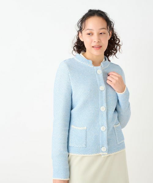 CARA O CRUZ / キャラ・オ・クルス カーディガン・ボレロ | ツイードライクなニットジャケット【お呼ばれ服】 | 詳細28