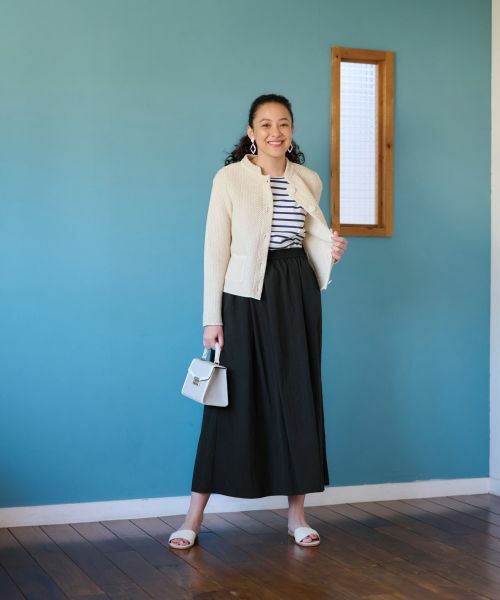 CARA O CRUZ / キャラ・オ・クルス カーディガン・ボレロ | ツイードライクなニットジャケット【お呼ばれ服】 | 詳細9