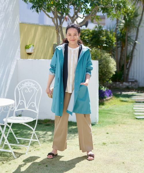 未使用タグ付✨　キャラオクルス　フーデットコート　撥水　ロングコート セール】 【撥水 洗える】 フーデットコート （その他アウター